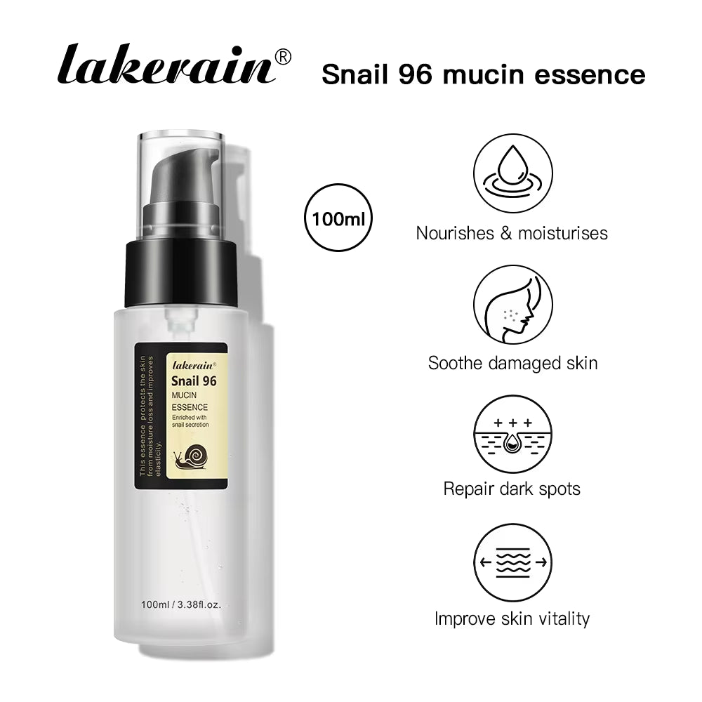 Snail Mucin 96% Korean Skin Care Facial Essence Fading Fine Lines Repair Essence Firming Facial Snail Brightening Anti-Aging