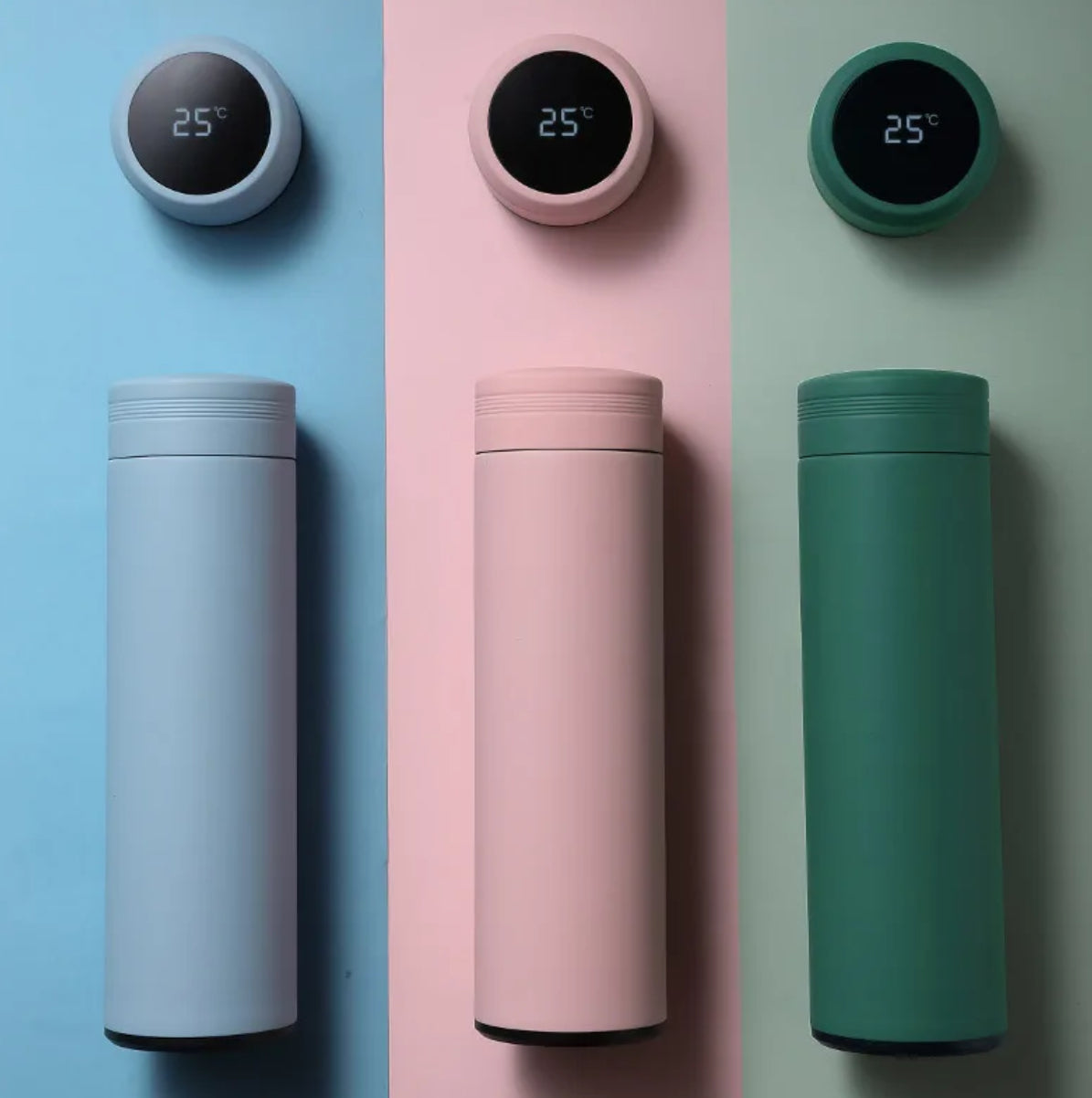 480Ml Smart Water Bottle Thermal Custom Logo 304 Stainless Steel Led Water Bottle with Temperature Display Christmas Gift