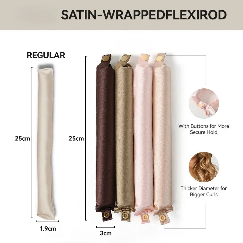 Heatless Hair Curlers Satin Curling Rod Headband No Heat Silk Curls Lazy Hair Rollers Soft Hair Curler to Sleep in Styling Tools