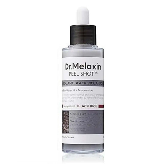 Korean Dr. Melaxin Rice White and Black Soften Serum Exfoliating Essence Peel Shot Moisturizing Gentle Exfoliation Skin Care