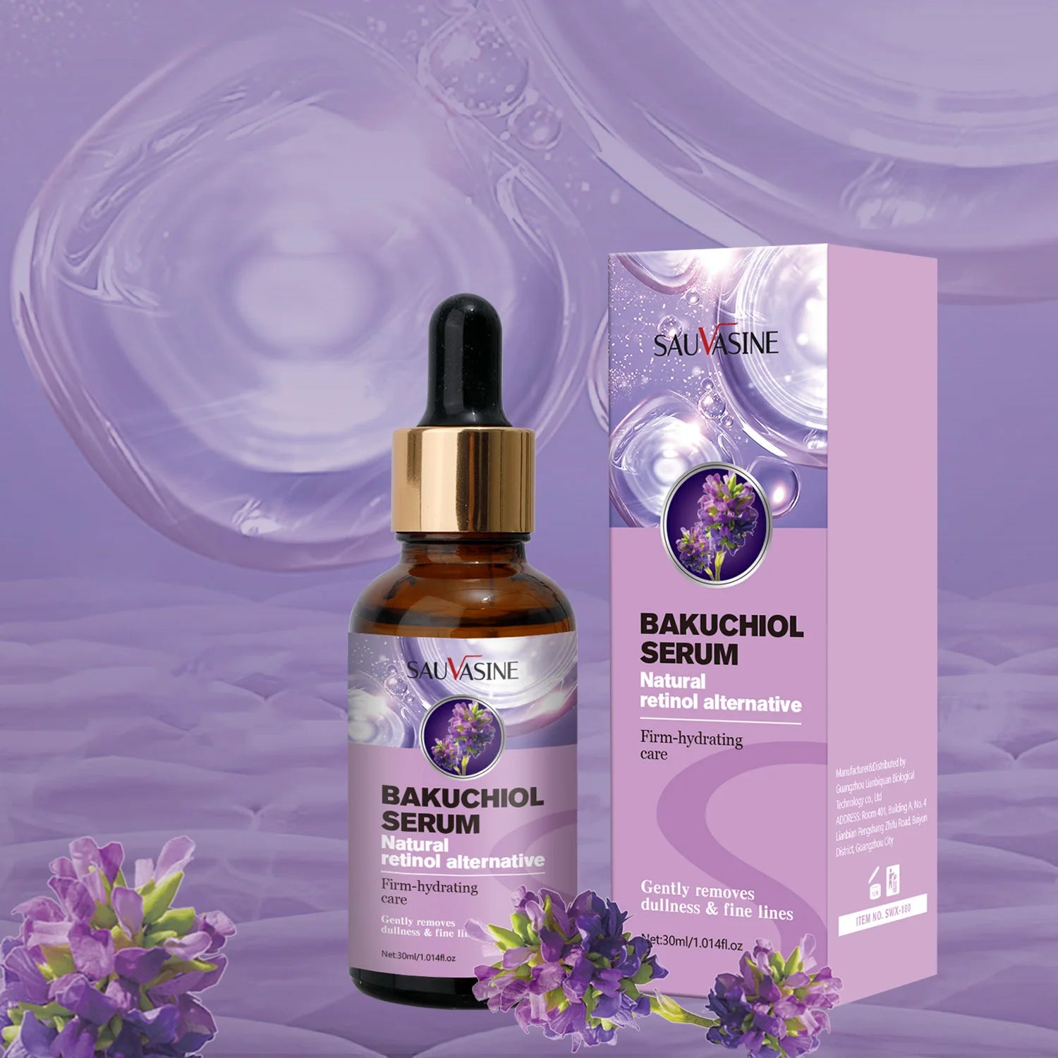 Bakuchiol Face Serum anti Aging anti Wrinkle Firm-Hydrating Brightening Facial Essence Moisturizing Fade Fine Lines Skin Care